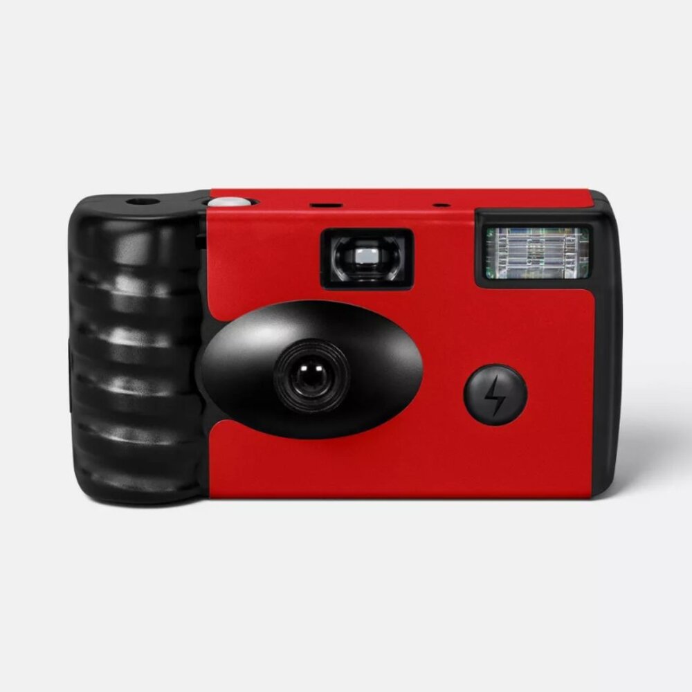 Game Day Disposable Camera - heyday™ Traditional Red: Built-In Flash, Fixed Focu